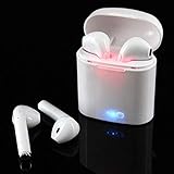 Kavita E Traders i7s TWS Mini Twin Portable Wireless Bluetooth Earphones with Active Noise Cancellation Technology and Charging Box for All Smartphones (White)