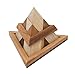 Triangle Pyramid: Handmade Challenging STEM 3D Brain Teaser Wooden Puzzle for Adults from SiamMandalay with SM Gift Box(Pictured)