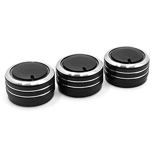 Ecloud Shop Pack of 3 Control Knobs Dials Heater A/C or Fan For Toyota Tacoma & VIOS(2002-2006) Vela Vitz YARI -Replacement Air Conditioning Heat Control Switch Knob Button (Ungraded, Black)