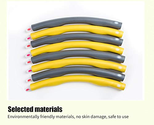 Kaiyuan Hula Hoop Removable Weight Loss Exercise Sports Fitness Equipment Foam Sponge Adults Kids (Yellow&Grey)