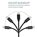 InkoTimes Short Lightning Cable 8 Inch for Apple Device [4 Pack] (Black)