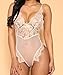 Dovee Women's Sexy Lace Babydoll Lingerie One Piece Teddy Bodysuit