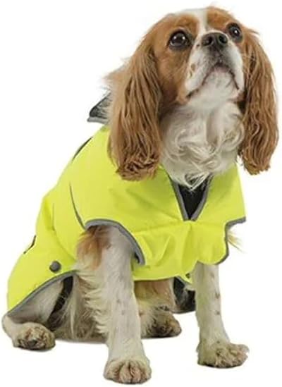 Ancol Muddy Paws All Weather Stormguard Dog Coat Hi Vis Waterproof Jacket 50 cm