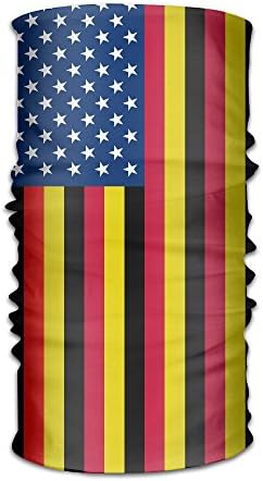 QGbird Unisex German American Flag Bandanas Helmet Liner Head Wrap Scarf One Size Great Gifts For Men Women