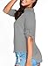 LOSRLY Women's 3/4 Long Sleeve Tshirts Casual Work Blouse Office Top 8/10 Medium Grey