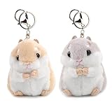 AQUESOUSLY Women's Hamster Plush Key Chain,4.7