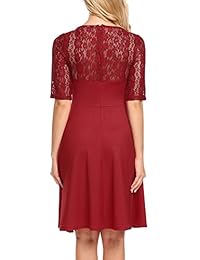 BEAUTYTALK - Vestido de cóctel para mujer, diseño floral, media manga