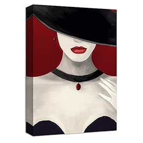 Beautiful Fashionable Lady Face Hidden - Canvas Art
