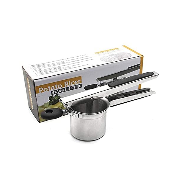 HUAYT-Potatoes-Ricer430-Stainless-Steel-Multi-Functional-Potato-Ricer-Masher-for-Vegetable-and-Fruit-with-3-Interchangeable-Ricing-Discs-and-3-in-1-PeelerPerfect-for-Mashed-Potatoes-Fishcakes HUAYT Potato Ricer Masher,Multi-Functional Potato Ricer and Masher Stainless Steel for Vegetable and Fruit with 3…