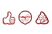 Cookie Cutters | 3-Piece Funny Emoji Set | Pile of Poop, Tongue Face, Thumbs Up | Shapes | Molds to Cut Out Pastry Dough, Pie Crust | Fun for Kids, birthdays & family activities, & Ginger bread