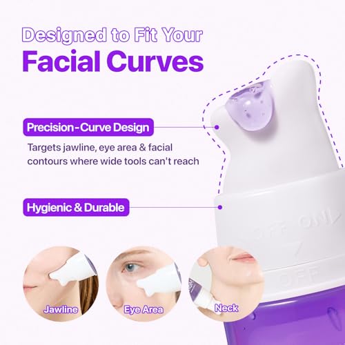 Eiom Botide Copper Peptide Sculpting Serum with Built-In Ceramic Gua Sha | 20 Peptides + 8-Type Hyaluronic Acid, Eye Area, Jawline & Neck Firming Care, Retinol-Free Korean Skin Care (2.02 fl oz)