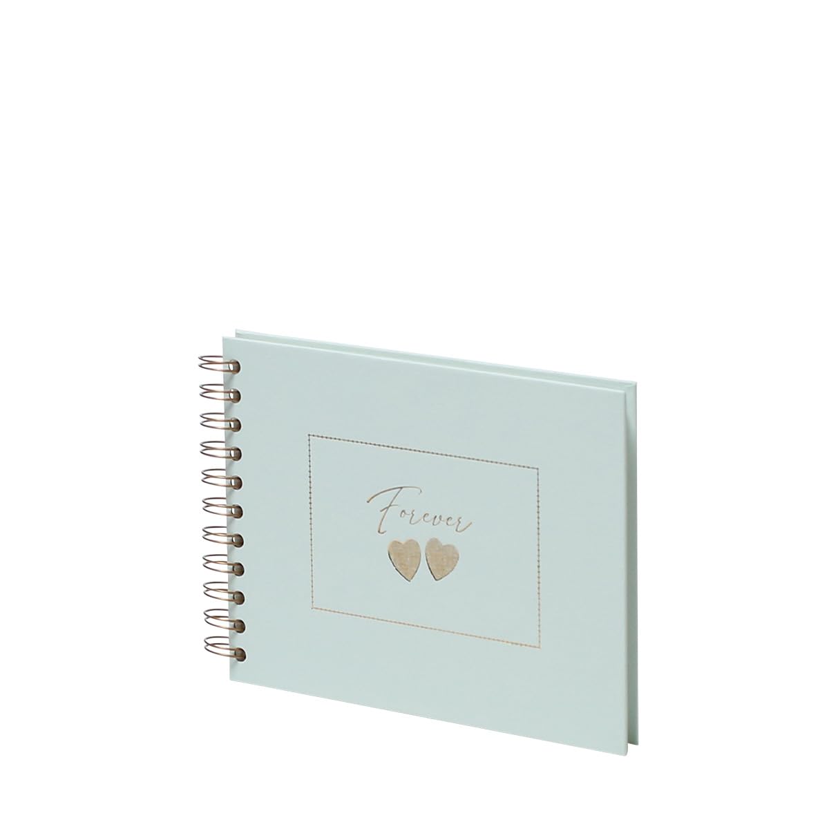Forever, Green - Wire-o-Photo Album Hot Foiled in Gold "Forever" 40 Pages