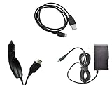 Samsung Galaxy Victory 4G LTE (Sprint) Premium Combo Pack - Wall Charger + Car Charger + Micro USB Cable + ATOM LED Keychain Light