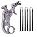 HBG Sport Outdoor Hunting Slingshot Stainless Steel High Velocity Catapult Aiming Points Sling Shot with 3Pcs Replacement Rubber Bands