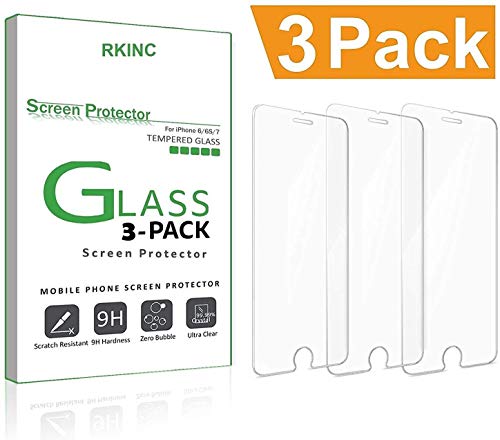 RKINC For iPhone 5 5S SE 5C Screen Protector, Tempered Glass Screen Protector for Apple iPhone 5, iPhone 5S, iPhone 5C, iPhone SE (3-Pack)