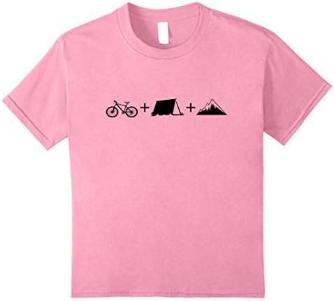Kids Bicycle Tent Mountain Shirt - Bikepacking and Touring 12 Pink