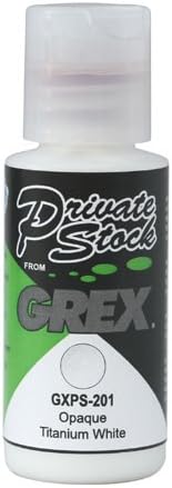 Grex GXPS-201 Private Stock Airbrush Colors, 1 Fluid Ounce, Opaque Titanium White