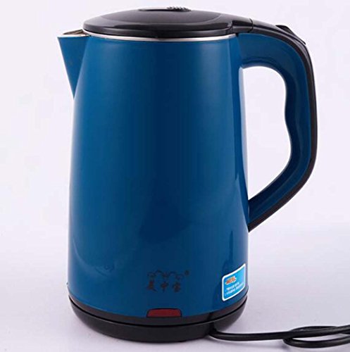 Kettle Stainless Steel Electric Kettle Mini Travel Small Capacity Portable Heat Preservation Double Layers Anti-Scalding Electric Kettle,Blue