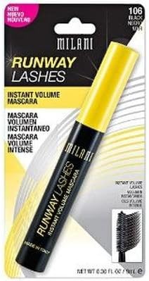 Milani Runway Lashes Volumizing &amp; Lengthening Mascara - Black (Pack of 3)