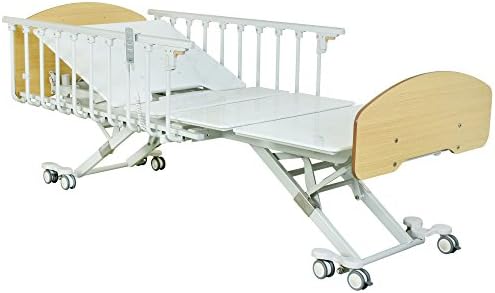 High & Low Full 5 Function Long Term Care Bed, Lowest Position with 1.5", LINAK Control System & Motor, 8 pcs of 3" Aluminum casters, 4 pcs Separate Locking, Back/Knee/Whole/Trendelenburg/Reverse