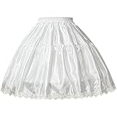 Lolita Petticoat 2 Hoops Underskirt Victorian Skirt for Short Ball Gown Elastic Half Slip Petticoat for Cosplay Party