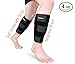 Calf Brace, 4 protectors in 1 bundle, Neoprene Support, Soft Wrap Sleeve with Straps, Recovery from Shin Splints, Leg Fracture, Muscle Cramp, Edema, Varicose Veins, for Running and Sports (black)