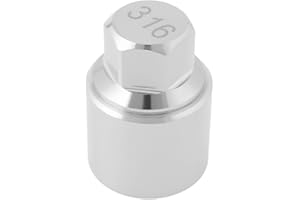 Briny River 1pc 316 Locking Wheel Nut Key Anti Theft Locking Wheel Nut Key 316 Wheel Lock Nut Socket Adapter Lug Nut Locking 