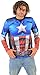 Marvel Captain America Sublimated Long Sleeve Costume T-Shirt (Adult Medium)