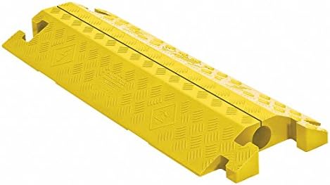 Split Top 1-Channel Cable Protector, Yellow, 36"