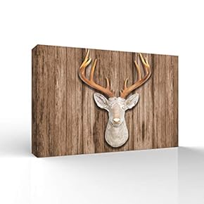 Wall26-Canvas Wall Art-Deer Animal Horn -Giclee Painting Wall Bedroom Living House Decoration Home Art - 12x18 inches