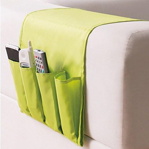 Multifunctional Foldable Sofa Side TV Remote Control Organizer Holder Storage Bag 4 Pockets Cell Phones Storage Pouch EJ975462