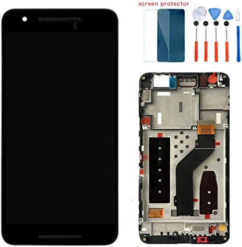 WIXI LCD Display and Digitizer Touch Screen Assembly with Screen Frame for Huawei Google Nexus 6P H1511 H1512 (Nexus 6P with Frame)