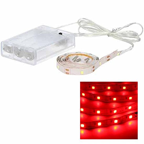 2m 60 Led Red Battery Powered Flexible Led Cabinet Strip Lights