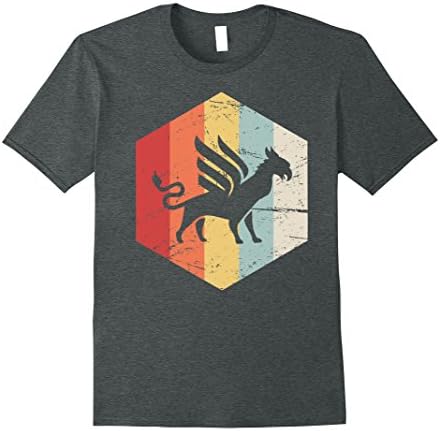 Mens Vintage Retro Beast Griffin T-Shirt XL Dark Heather