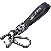 BFIVEANTE Leather car Keychain Set for Lexus ES350 GS350 GS300h GS450h is300 es350 ls460 rx350 NX300h Men and Women Family Present Keychain Key Ring Lanyard Accessories (Black)
