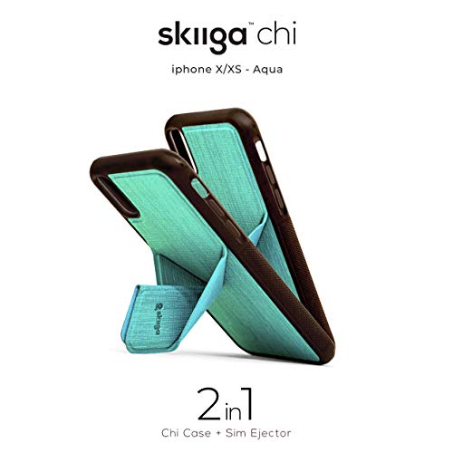 SKIIGA CHI 80% Canvas and TPU/Shock Absorption Technology Bumper Drop Tested Anti-Scratch Soft Cover Case for iPhone X/X