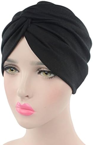 Ganves Women's Sleep Soft Turban Pre Tied Cotton India Chemo Cap Beanie Turban Headwear