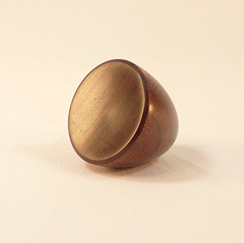 Lamp Finial, Black Walnut, Cup Pattern 4, Large - Thumbnail 2