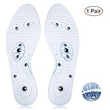 CHARMINER Acupressure Magnetic Massage Insoles, Foot Therapy Reflexology Pain Relief Washable and Cutable Shoe Insoles Suitable for Women and Man (1 Pair)