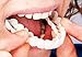 Snap Instant and Confident on Smile 2Pcs Comfort Fit Flex Cosmetic Teeth Denture Teeth Top Cosmetic Veneer (1Pc Top+1Pc Bottom+2pc Adhesive)