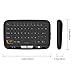 HEYNOW H18 Multifunctional 2.4GHz Wireless Mini Keyboard with Whole Panel Touchpad Mouse Combos,Rechargable Li-ion Battery Remote Control for PC, Xbox 360, Android TV Box, Computer, Laptop (Black)