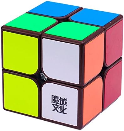 HJXDtech- Moyu Tangpo New Professional 2x2x2 Magic Cube Speed ABS smooth Sticker Cube (Coffee)