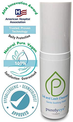 PUREFYEYE (1.7oz) Hypochlorous Eyelid Daily Cleanser for Relief from Dry Eye, Skin Irritations, Rosacea, Pink Eye. Gentle, Non-irritating and Hypoallergenic.(1.7oz, 2 Month Suppy)