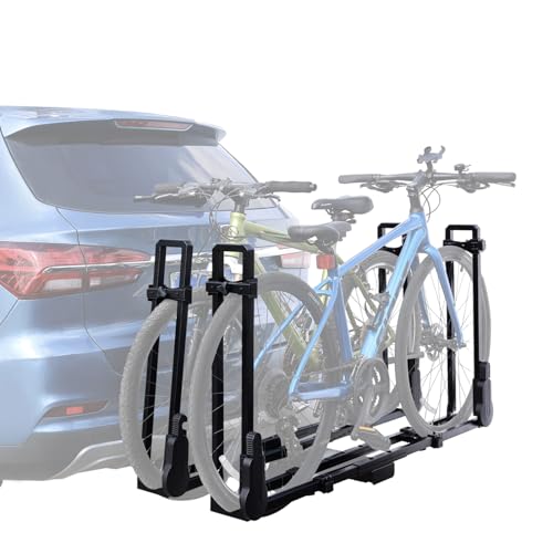 Photo 1 of GATHERSKY Hitch Bike Rack 2-Bike Folding Hitch Mount Rack (2-Inch Receiver) Bike Carrier with 2 Arms Hitch Mount Bicycle Rack for Car SUV