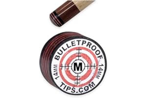 BULLETPROOF BREAK TIPS Bulletproof Billiards AIM (Accuracy Improving Multi-Layer) 11 Layer Laminated Japanese Pigskin Playing Tip - Pool Stick Tips, Billiard Set Accessories - 1 Pack (SS - S - M - H)