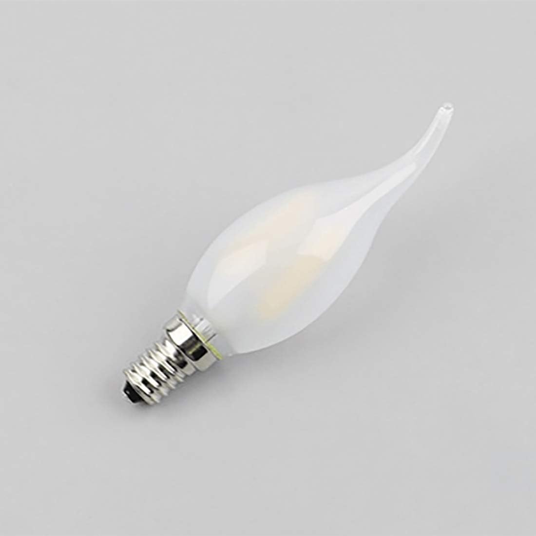 Candelabra LED Bulb, 60W Equivalent E12 Base LED Candle Bulbs, C35 Flame Shape Bent Tip, E12 LED Bulb, 6w LED Light Bulb, B11 LED Chandelier Bulbs, 2700K Warm White, Forsted Glass Cover, 10 Pack - - 