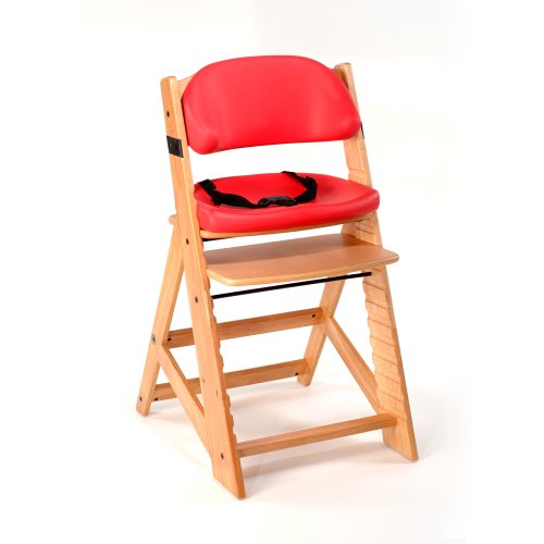 Keekaroo Height Right Kids High Chair with Comfort Cushions, Natural/Cherry (0055201KR-0002)