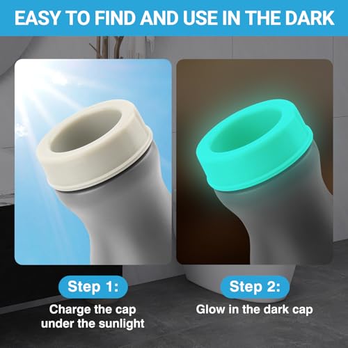 Urinals for Men Spill Proof Nighttime - Glow in Dark Urine Bottle - Portable Urinal for Men with Screw-on Lid - Pee Bottles for Men - 30oz Bedside Male Urinal - Mens Urinal, Car Travel Urinals for Men