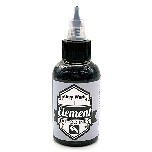 Element Tattoo Supply - Gray Wash Tattooing Inks 6 Bottles 2 OZ Pigment (Set 6-Shades)