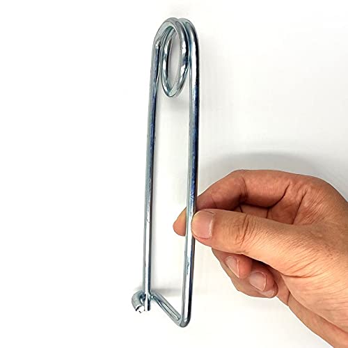 Large Stainless Steel Spring Wire Safety Lock Pins，Coiled Tension Safety PinSteel Brooch Shape Cotter Safety Pins for Farm Lawn Garden Hitch - Quick Lock Fastener (6x133x41mm(1pcs))